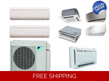 2 zone ductless mini hot sale split